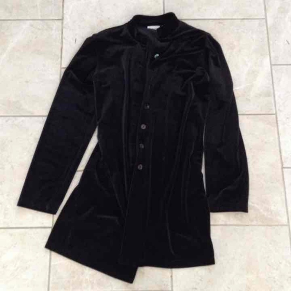 Chico’s Black Velvet Abalone Jacket